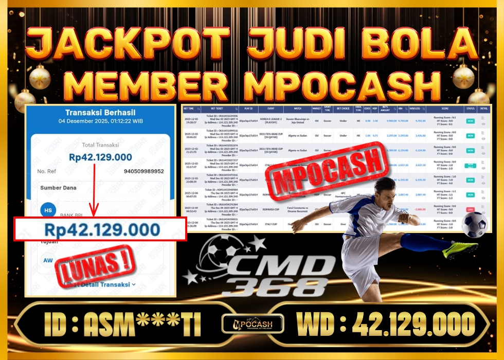 MPOCASH JACKPOT JUDI BOLA